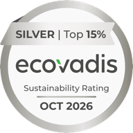 EcoVadis: strieborná medaila za udržateľnosť, top 15 % hodnotených firiem, október 2026